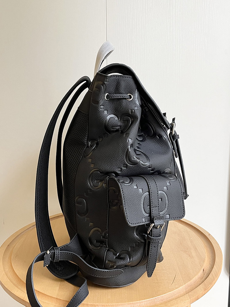 13.4″x16.1″x4.7″ Black Leather Backpack BB-921725