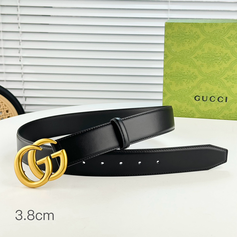 Fashion Top quality Golden Buckle Wide-3.8cm Real Leather Belt PD-862102