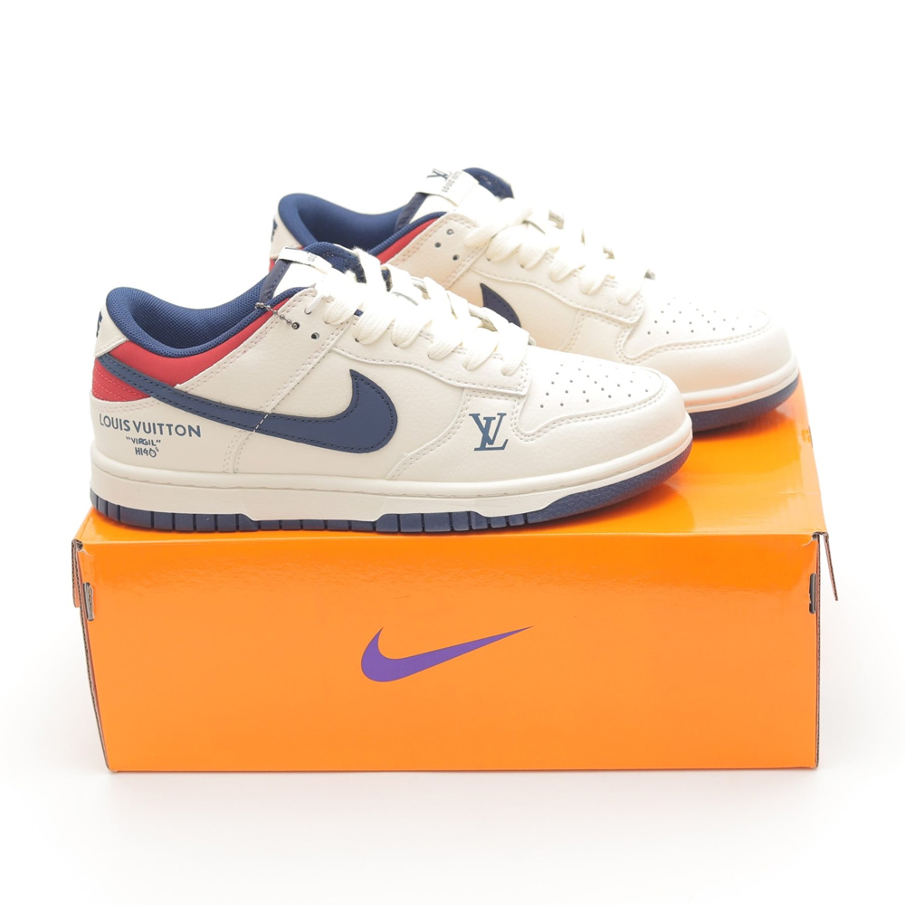 NK SB Dunk Low x Lois Vuton Mini Logo Blue Red NNL24112207
