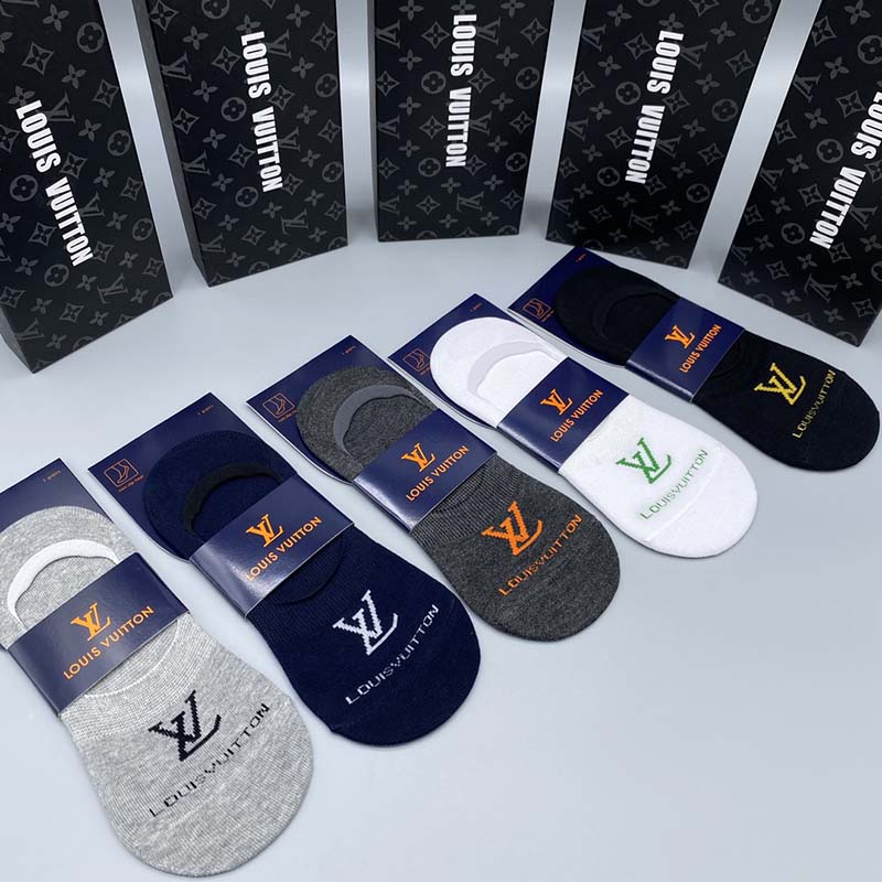 Set of 5 Pairs of Cotton Breathable Ankle Socks WZ-924000232