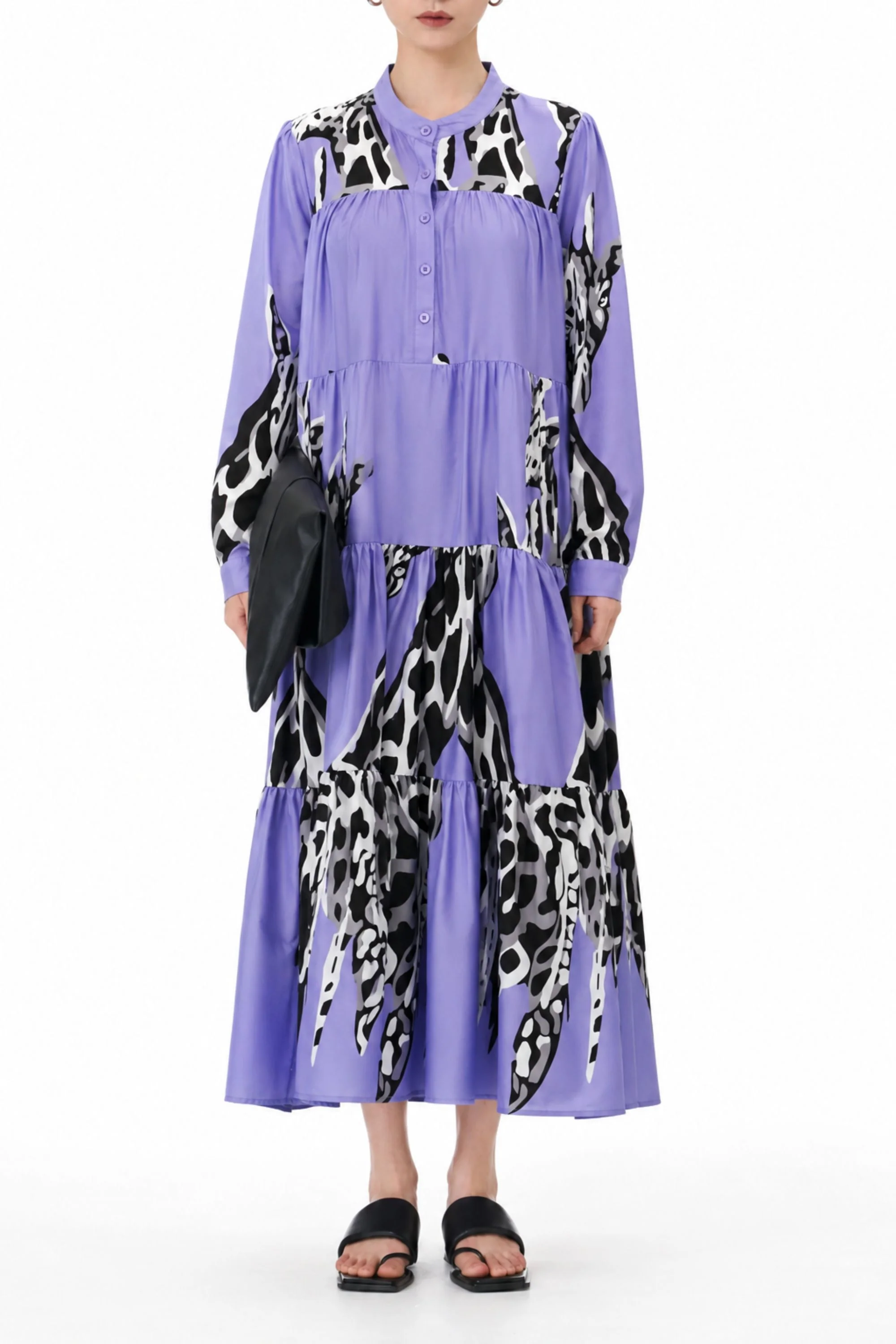 Purple Safari Tier Dress