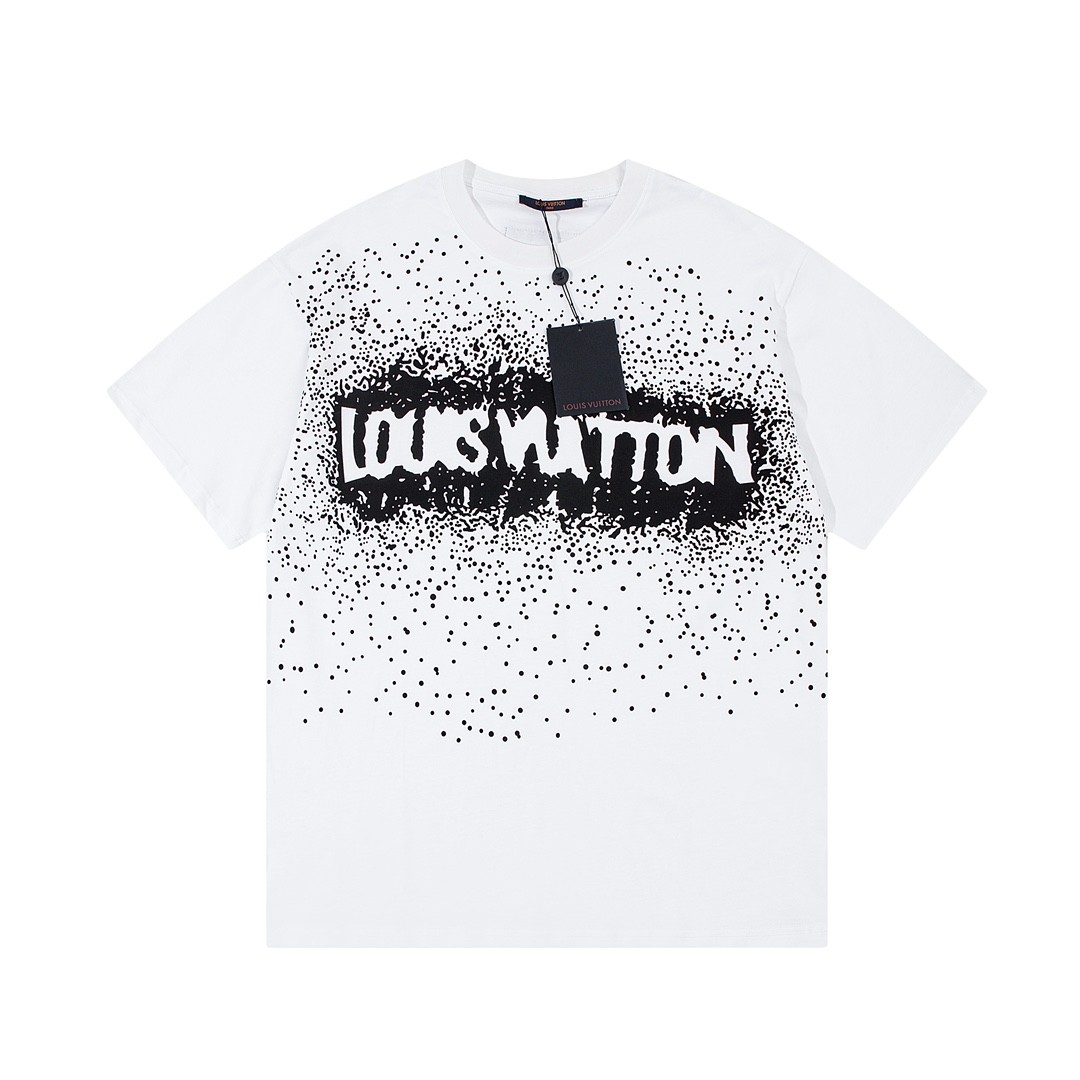 LV Ink-jet, graffiti Logo t-shirt