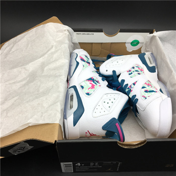 JRD 6 Retro White Laser Fuchsia Green Abyss 543390 153