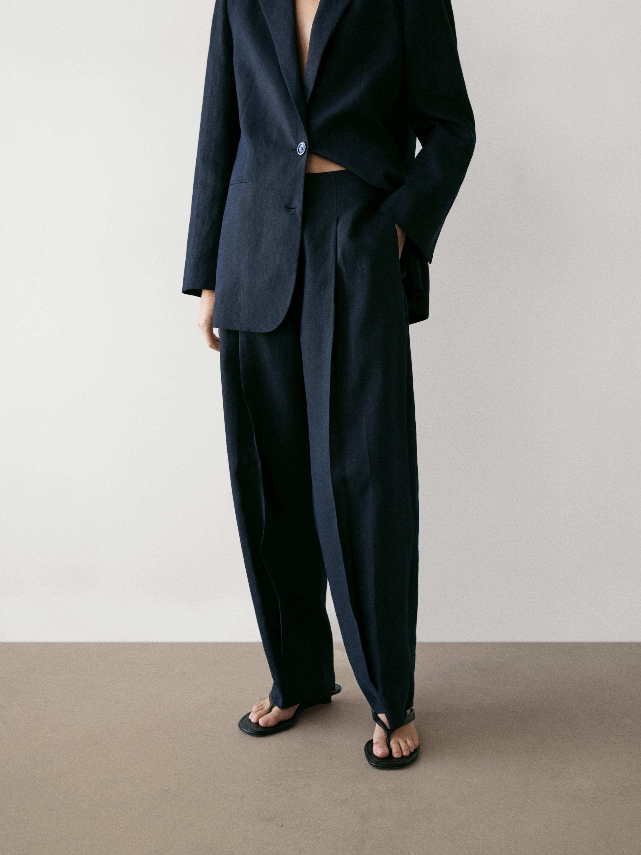 Pantalón traje lino