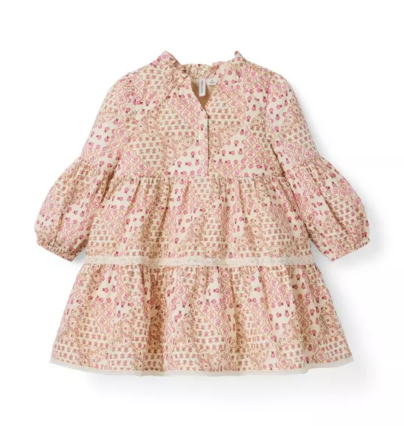 Patchwork  Floral Tiered Dress
