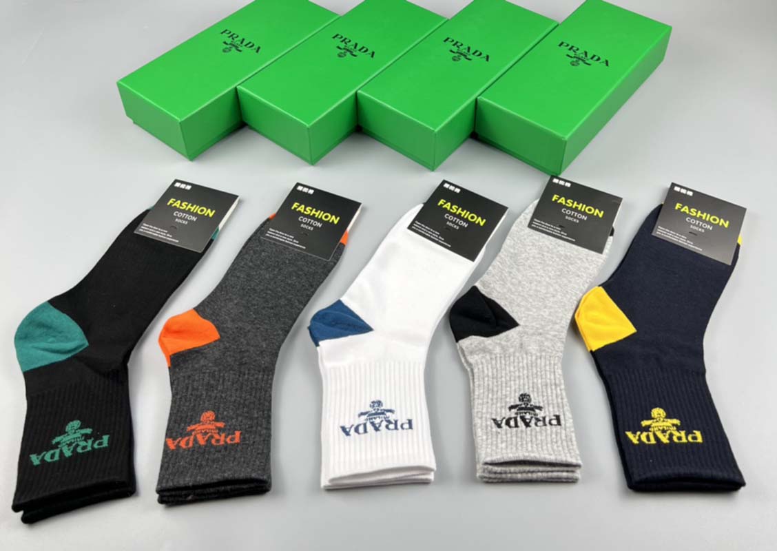 Set of 5 Pairs of Cotton Breathable Crew Socks WZ-924000263