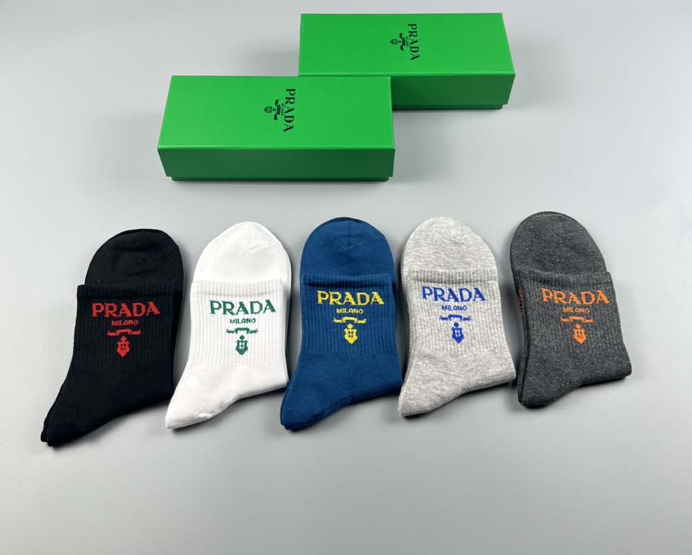 Set of 5 Pairs of Cotton Breathable Crew Socks WZ-924000262