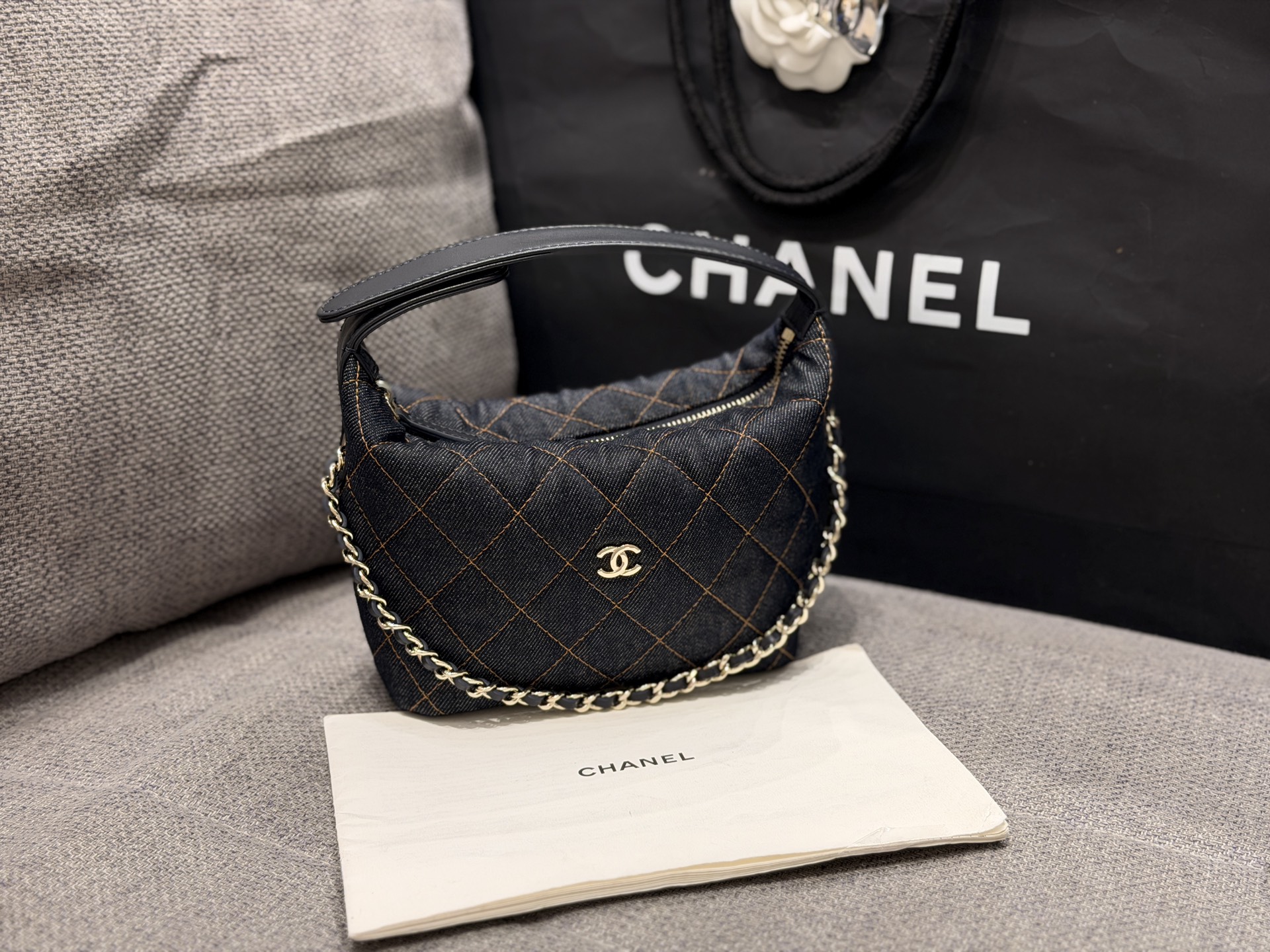 Chanel Classic Denim Chain Handbag