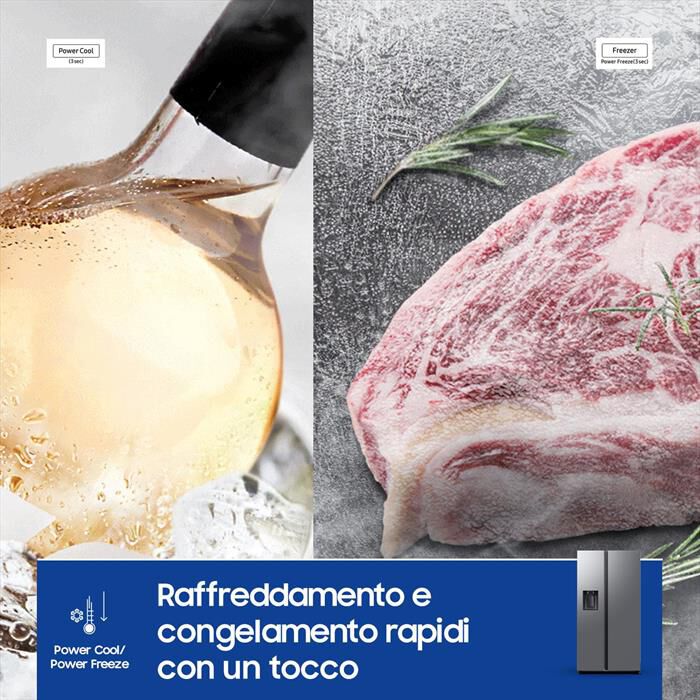 SAMSUNG - Frigorifero side by side RS70F65KETEF Classe E-Inox