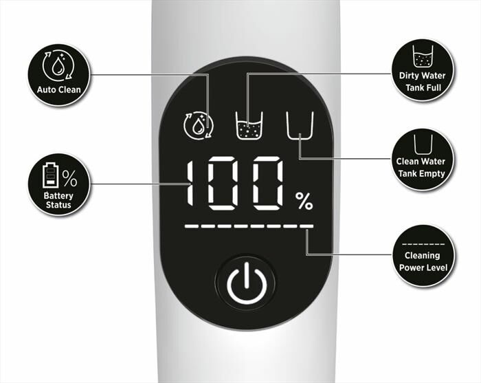 HOOVER - Lavapavimenti HW500 011-Grigio, Bianco