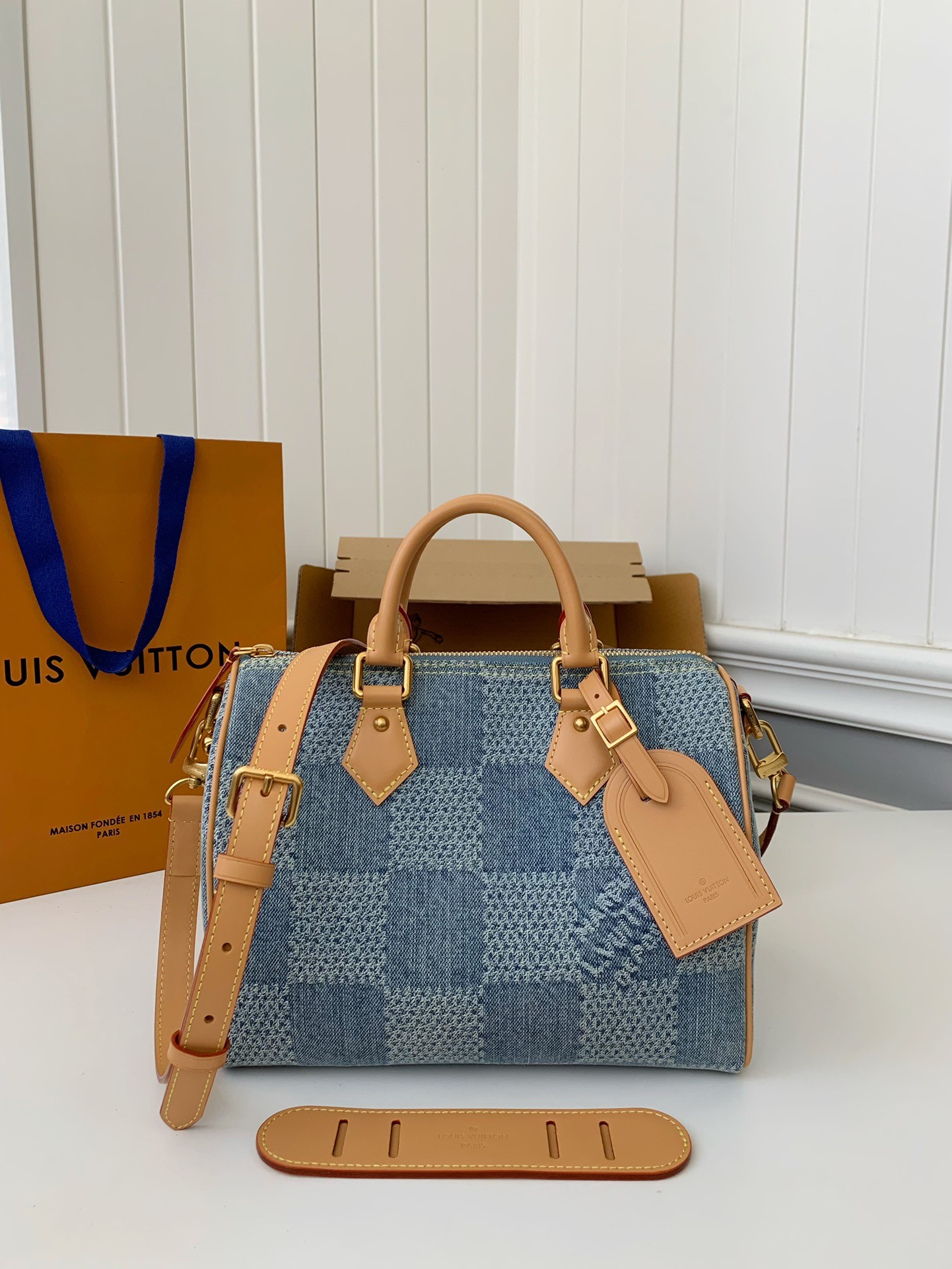 LV The new SPEEDY 25bandouli ère tannin denim handbag  N40700  Size：25*15*15cm