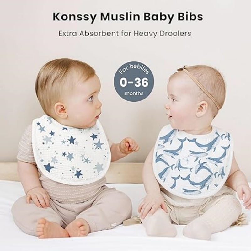 CLOUDBABY-BIB Muslin Baby Bibs