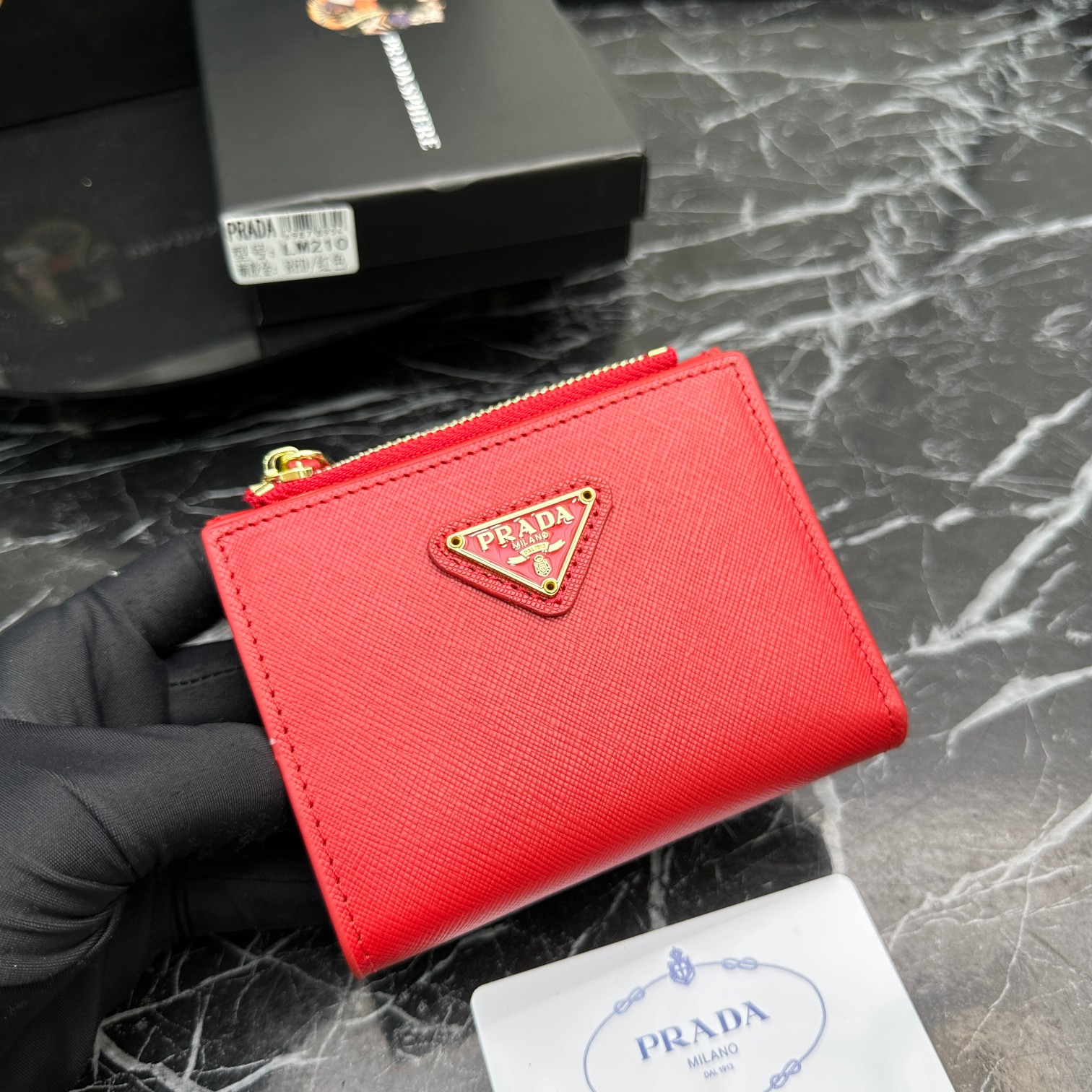 Fashion 3.9″x3.5″x0.8″ Blue Leather Wallet QB-927071