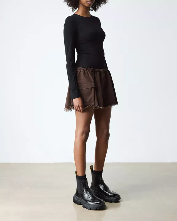 DMXL Distressed Patent Leather Chelsea Boots