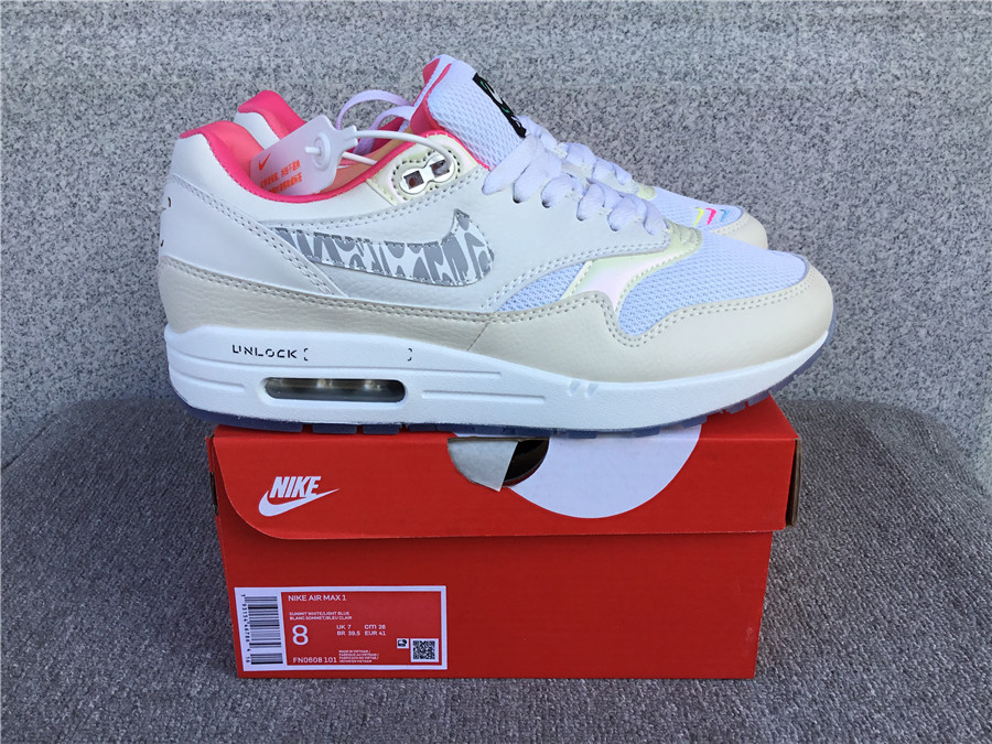 Nike Air Max 1 Nike Half Palm Air Cushion Retro Running Shoes FN0608-101