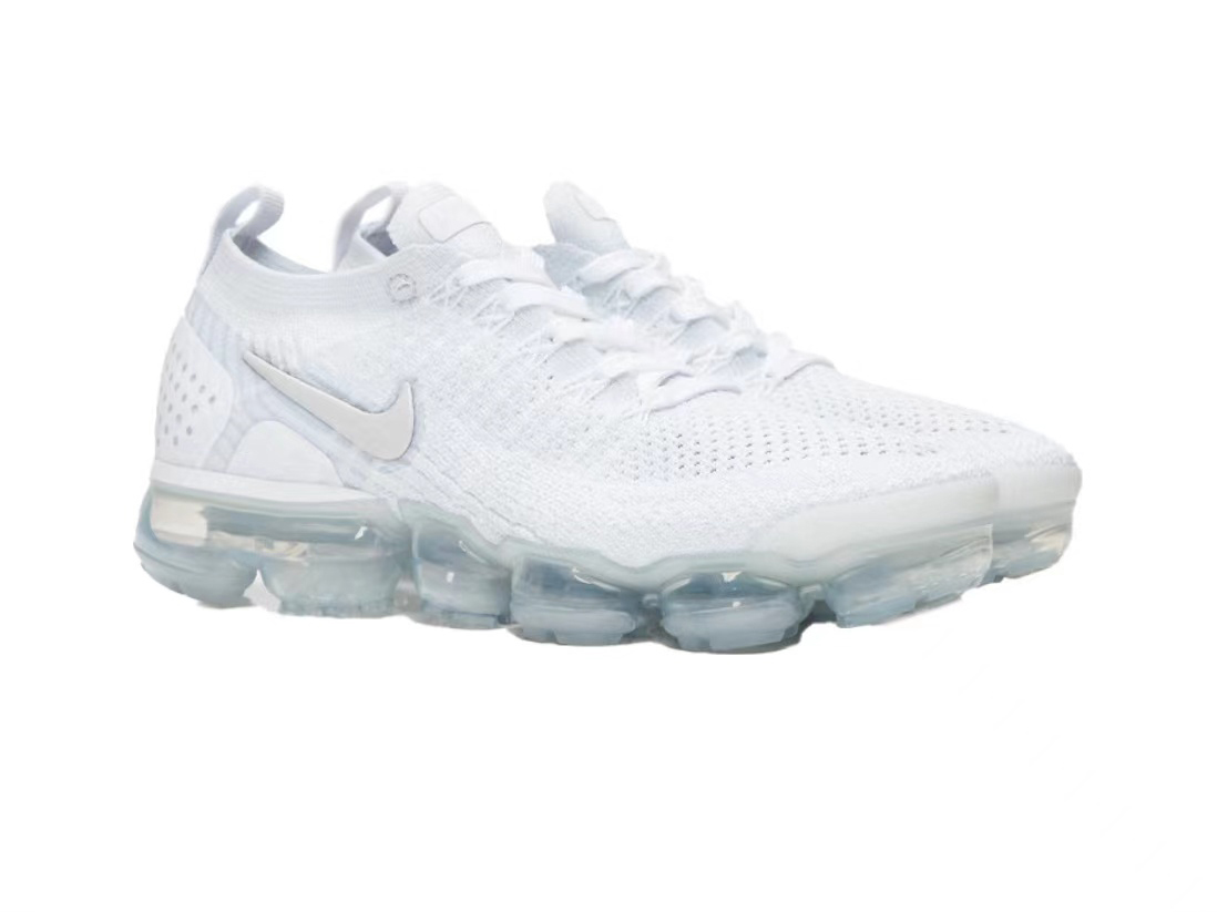 Nike Mens Air VaporMax Flyknit 2.0 Triple White 942843-100