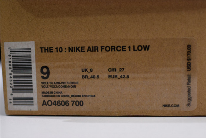Off-White Nike Air Force 1 Low Volt AO4606-700