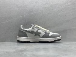 GT A Bathing Ape Bape Court Sta Light Grey Cream