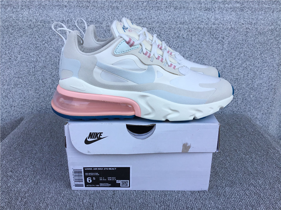 Nike Air Max 270 React Air Cushioned Running Shoe AT6174-100