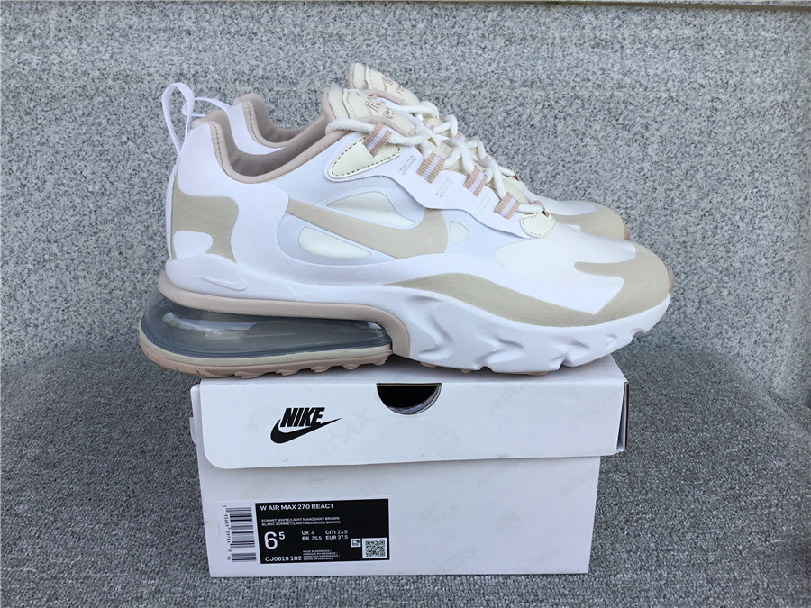 Nike Air Max 270 React Air Cushioned Running Shoe CJ0619-102