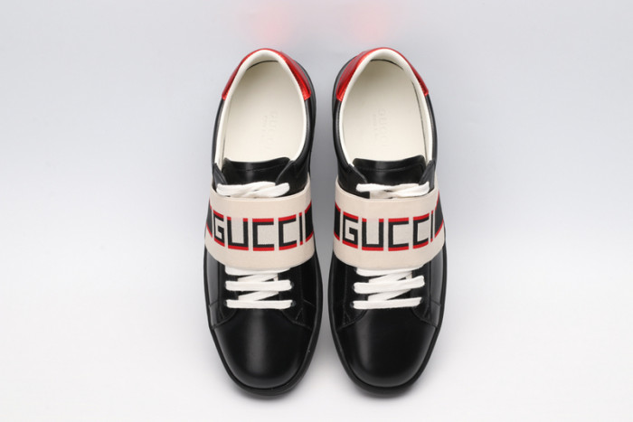 Gucci Ace Embroidered Low-Top Sneaker black