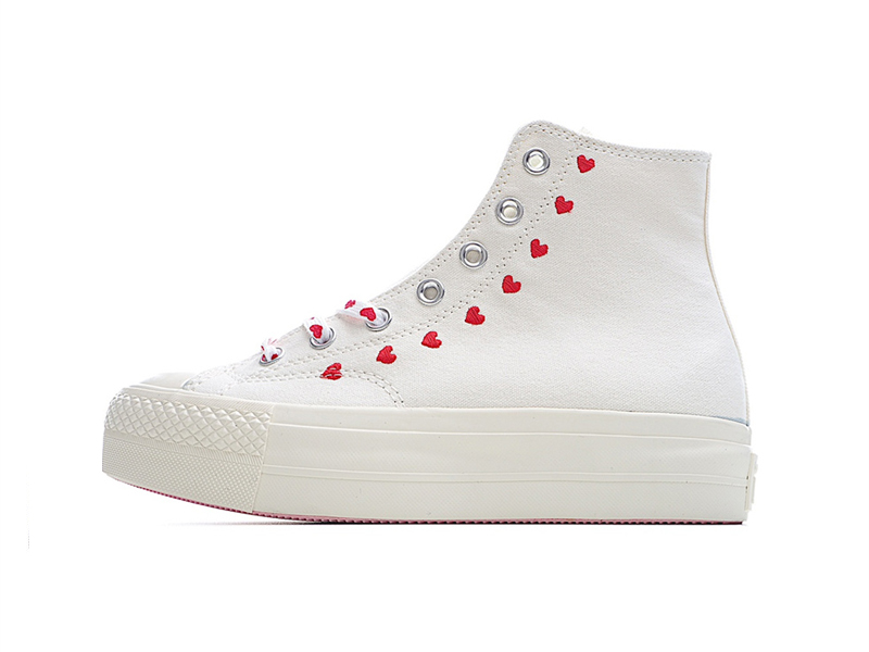 Converse Chuck Taylor All-Star Lift Hi White Red (W) AO1599C