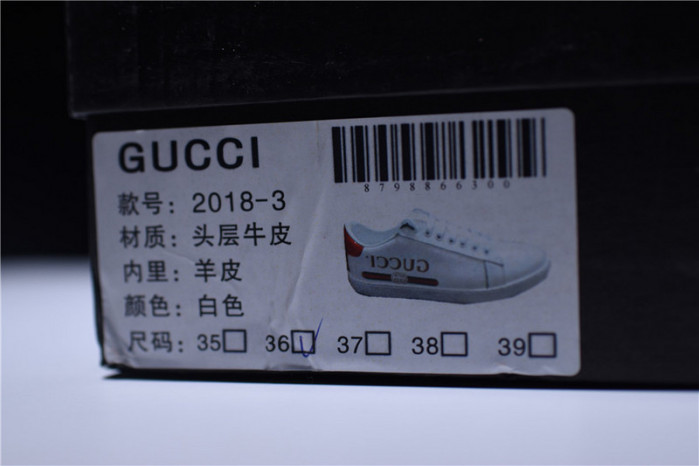 GUCCI ACE EMBROIDERED LOW-TOP SNEAKER WITH LOGO