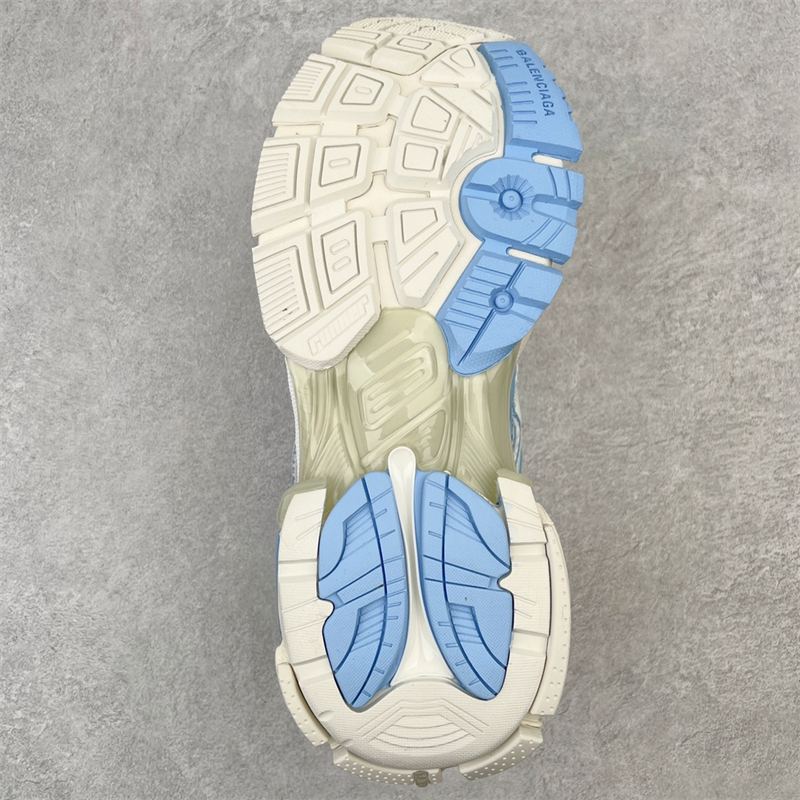 Balenciaga Runner Nylon Mesh Sneakers White Blue 677402W3RB29744