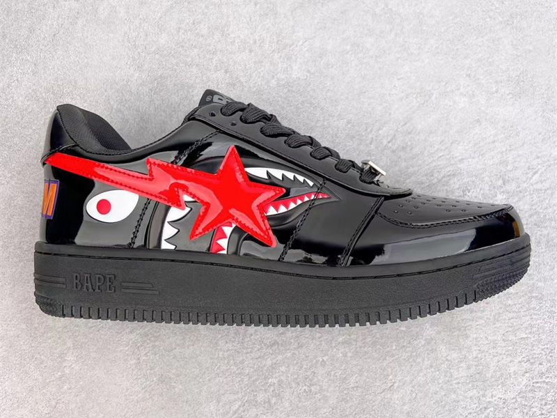 A Bathing Ape Bape Sta Low Shark Black 1F70-291-004