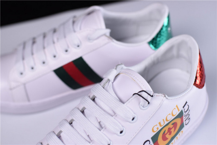 GUCCI ACE EMBROIDERED LOW-TOP SNEAKER WITH GG LOGO