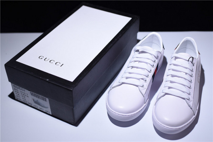 GUCCI ACE EMBROIDERED LOW-TOP SNEAKER WITH LOGO