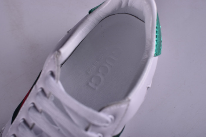 GUCCI Ace Embroidered Low-Top Sneaker WITH COLORFUL STARS 431942-A38G1