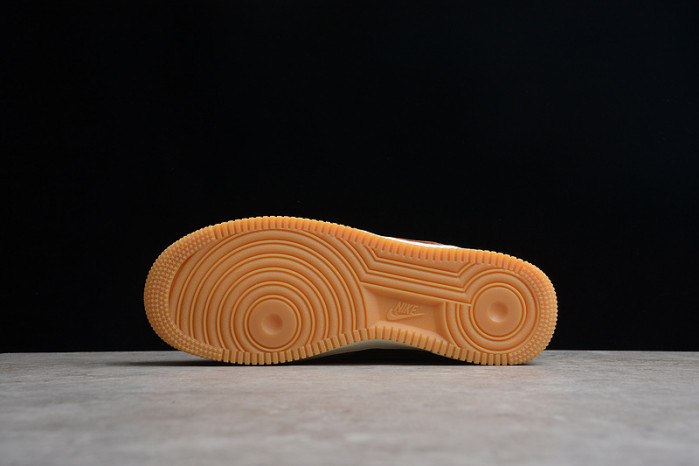 Nike Air Force 1 07 ESS White Brown Metallic Gold CW2288-686