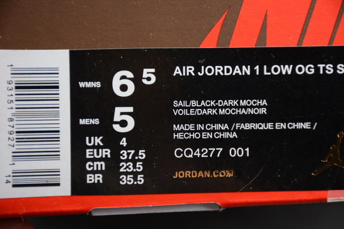 Jordan 1 Retro Low OG SP Travis Scott Mocha CQ4277-001