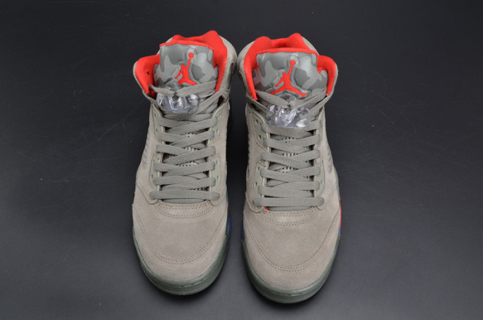 Bape x Air Jordan 5 Trophy RoomCamo university red mens 136027-051