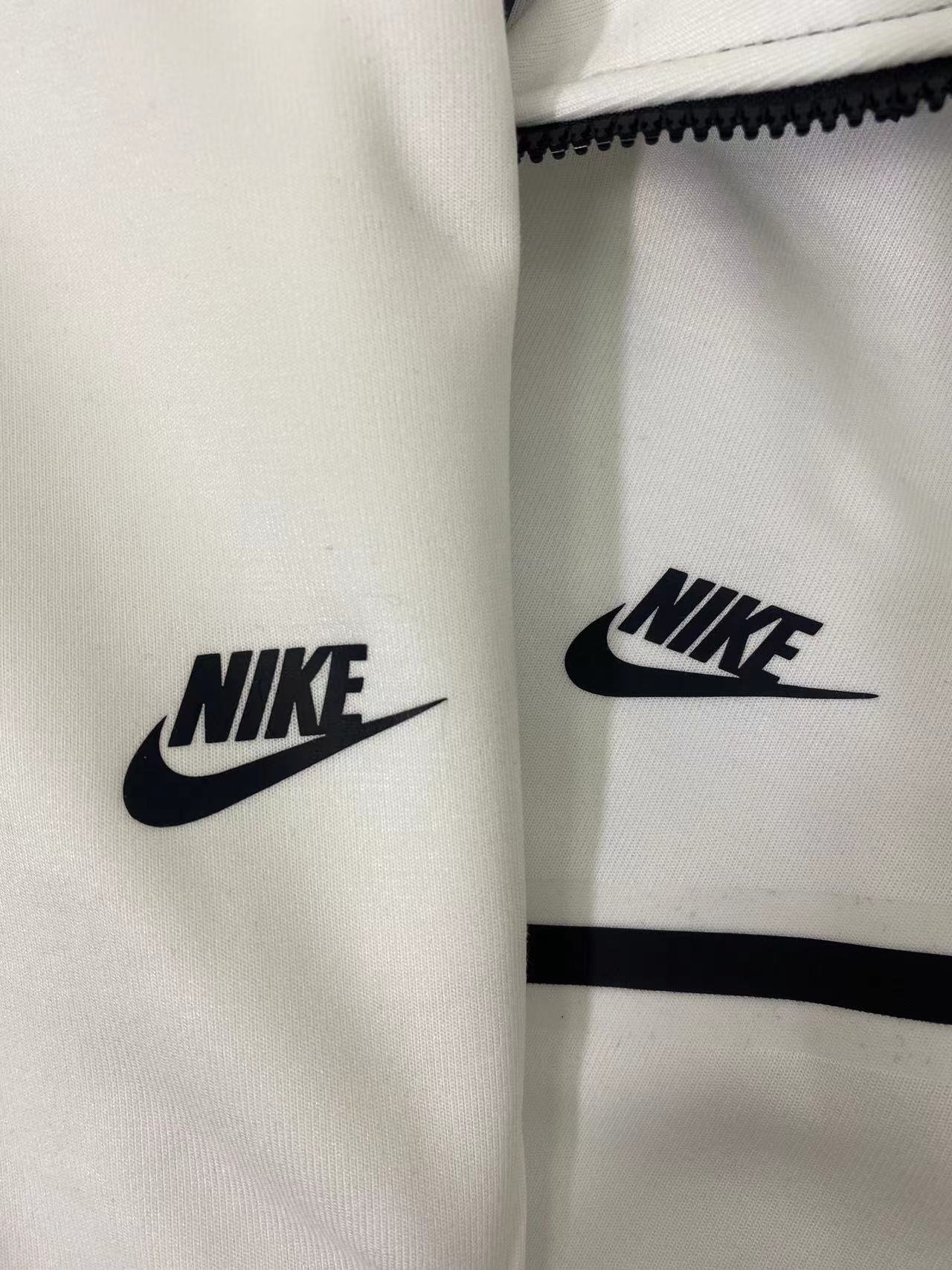 Nike Sportswear Tech Fleece Full-Zip Hoodie & Joggers Setwhite [Dress + pants set]