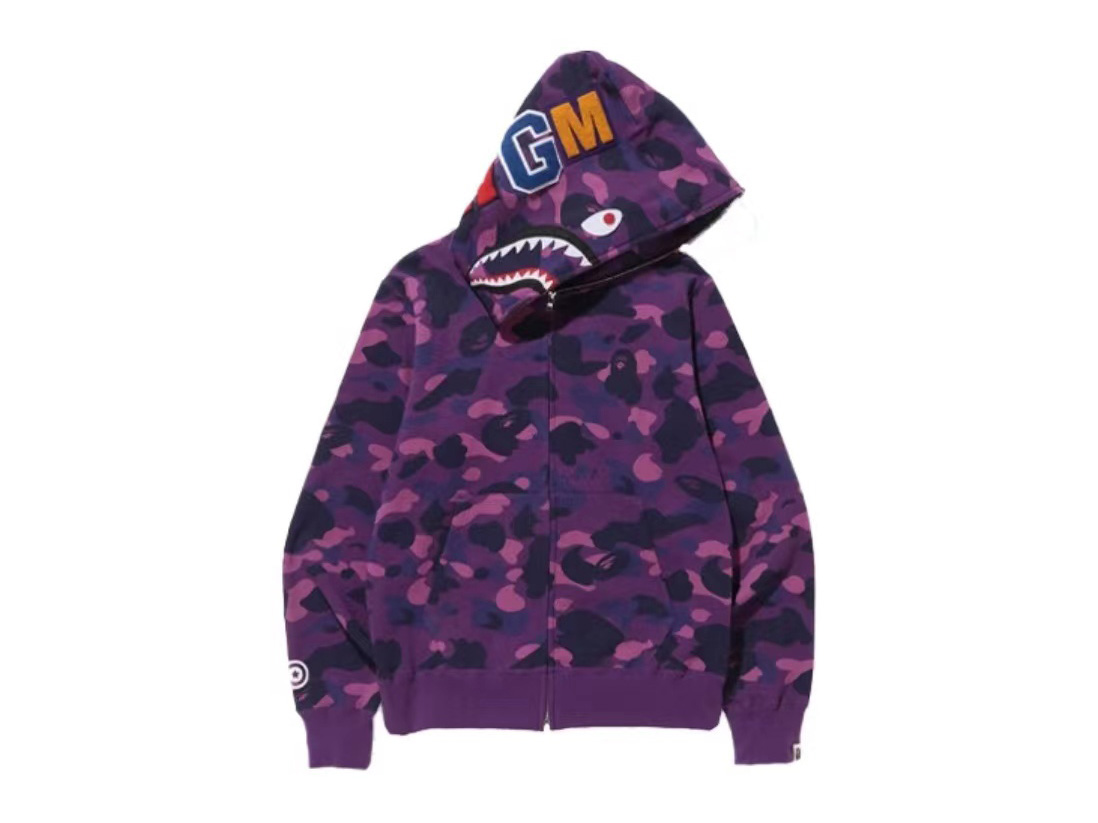 Bape camouflage hoodie purple