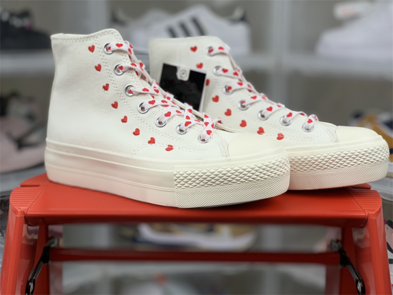 Converse Chuck Taylor All-Star Lift Hi White Red (W) AO1599C
