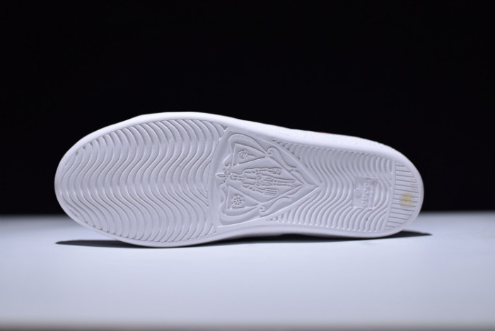 Gucci Ace Embroidered Low-Top Sneaker with RED HEART WOMENS