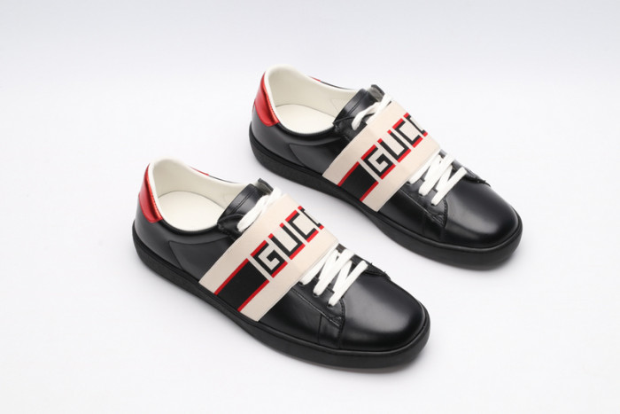 Gucci Ace Embroidered Low-Top Sneaker black