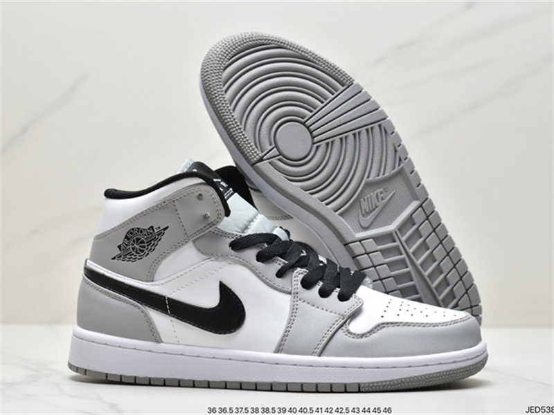 Air Jordan 1 Mid black and white purple