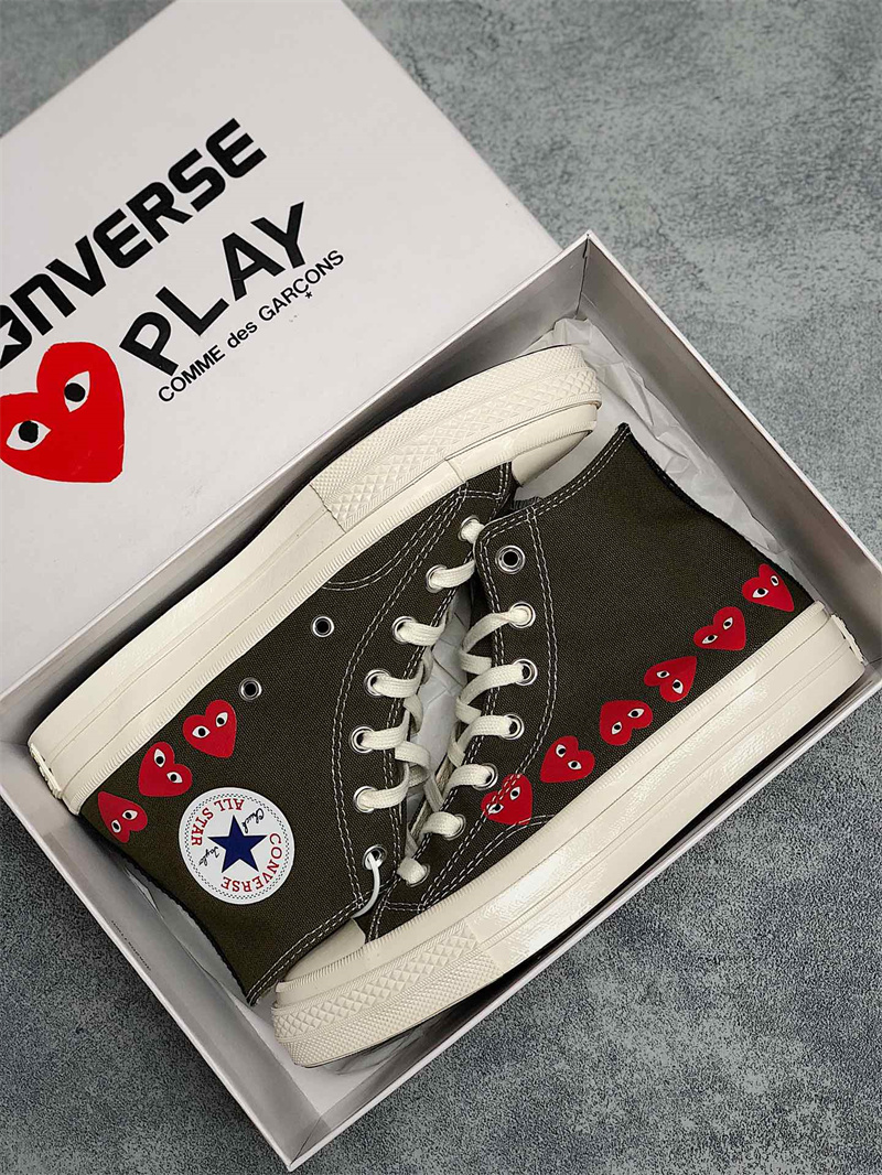 Converse Chuck Taylor All-Star 70 Hi Comme des Garcons Play Multi-Heart Green 162973C