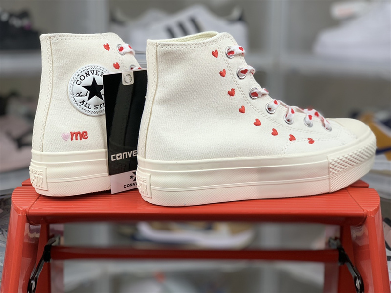 Converse Chuck Taylor All-Star Lift Hi White Red (W) AO1599C
