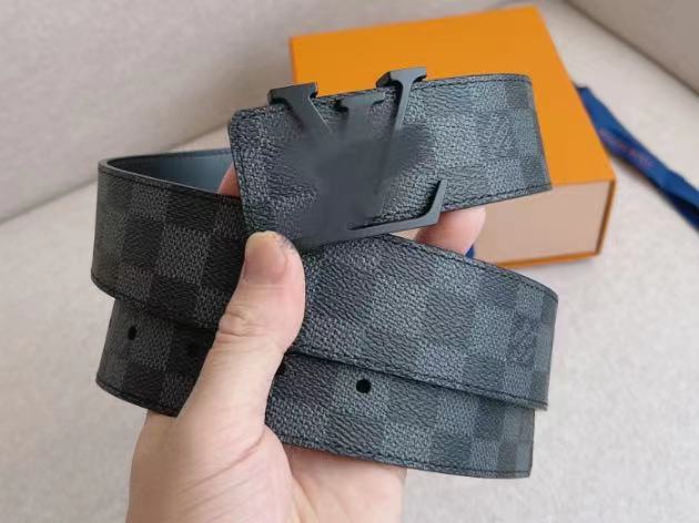 Old pattern plaid classic belt