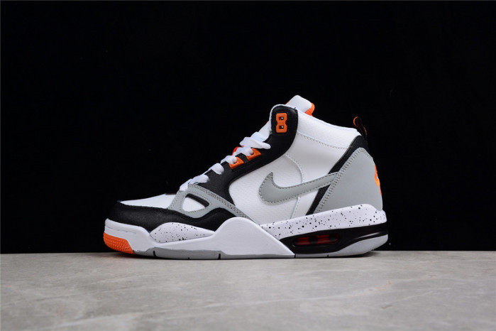 Nike Air Flight 13 Mid White Wolf Grey Total Orange Black 579961-105