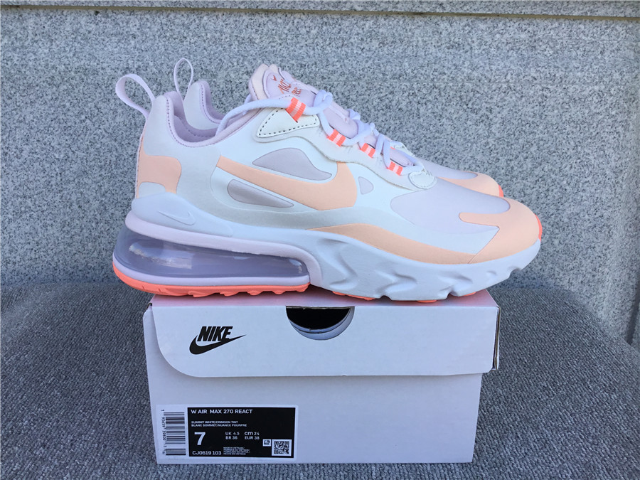 Nike Air Max 270 React Air Cushioned Running Shoe CT0619-103