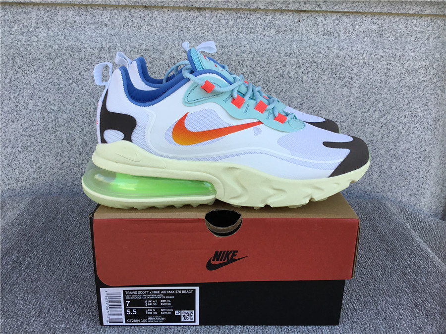 Nike Air Max 270 React Air Cushioned Running Shoe CT2864-100