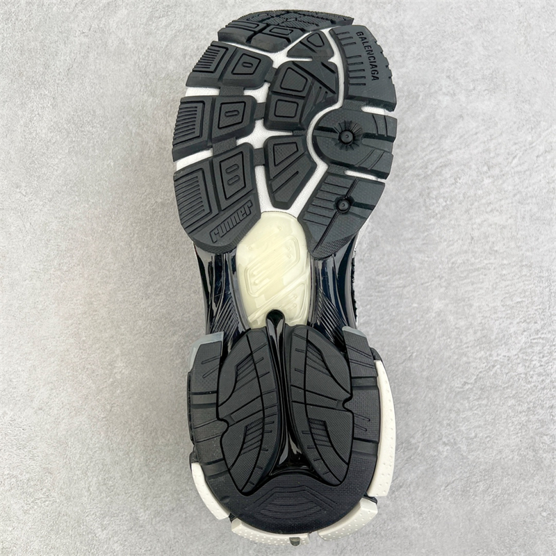 Balenciaga Runner Nylon Mesh Sneakers Black & White 677402W3RB29010