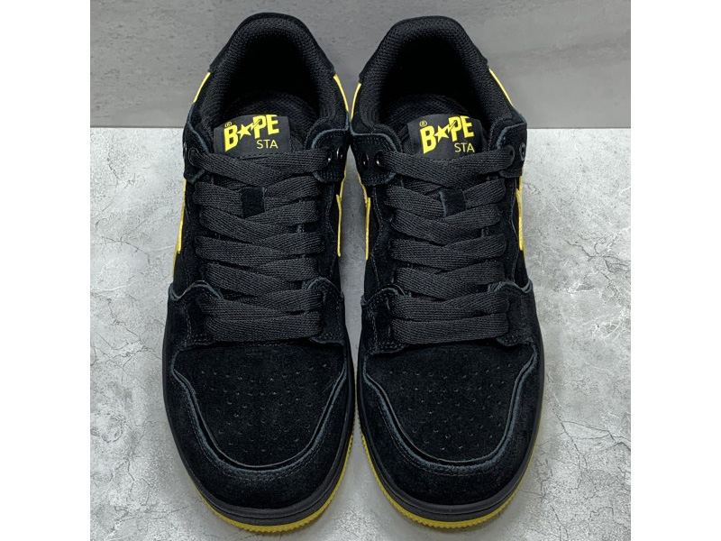 GT A Bathing Ape Bape Sk8 Sta Black Electric Yellow