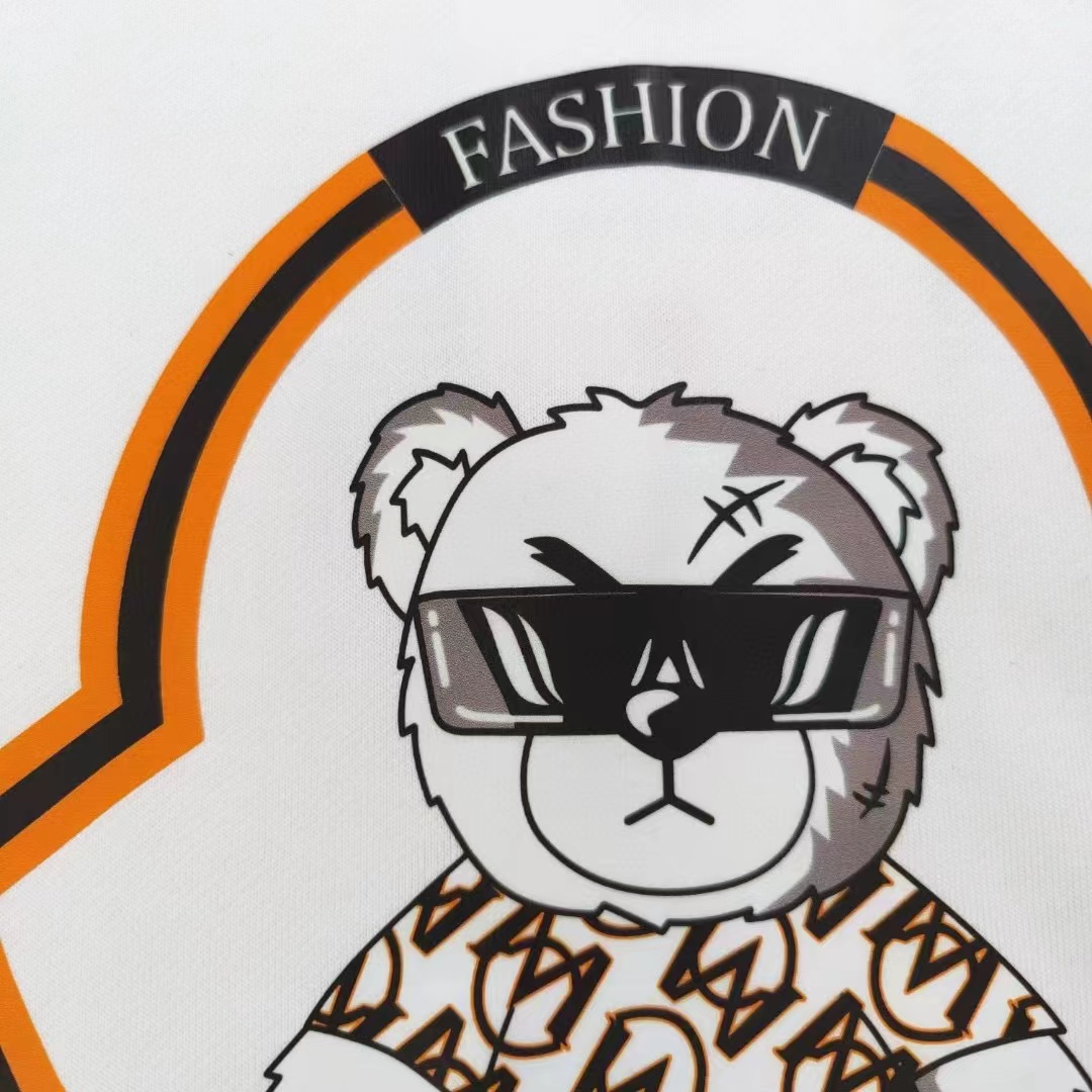 Moncler bear print T-shirt white